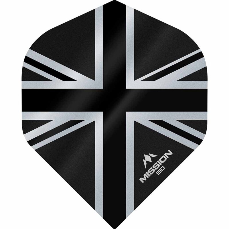 Billaresbalsalobre Plumas Mission Darts No2 Std Alliance Union Jack Negro 150 F3133
