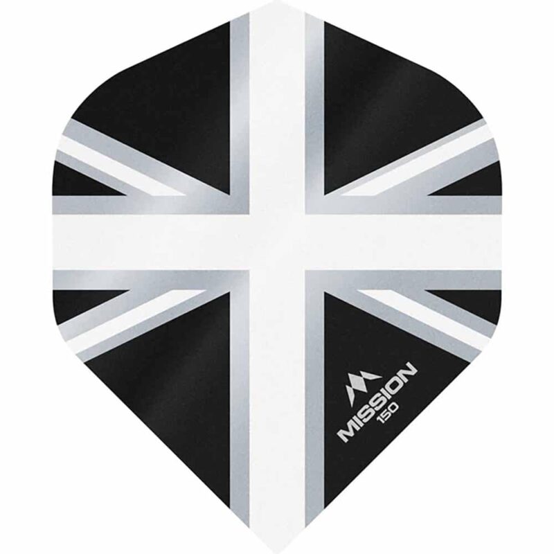 Billaresbalsalobre Plumas Mission Darts No2 Std Alliance Union Jack Negro Blanco 150 F3136