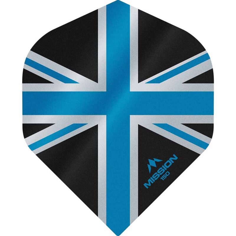 Billaresbalsalobre Plumas Mission Darts No2 Std Alliance Union Jack Negro Azul 150 F3137
