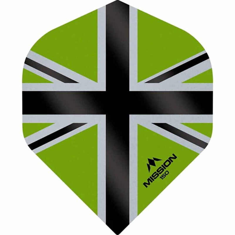 Billaresbalsalobre Plumas Mission Darts No2 Std Alliance-X Union Jack Negro Verde 150 F3140
