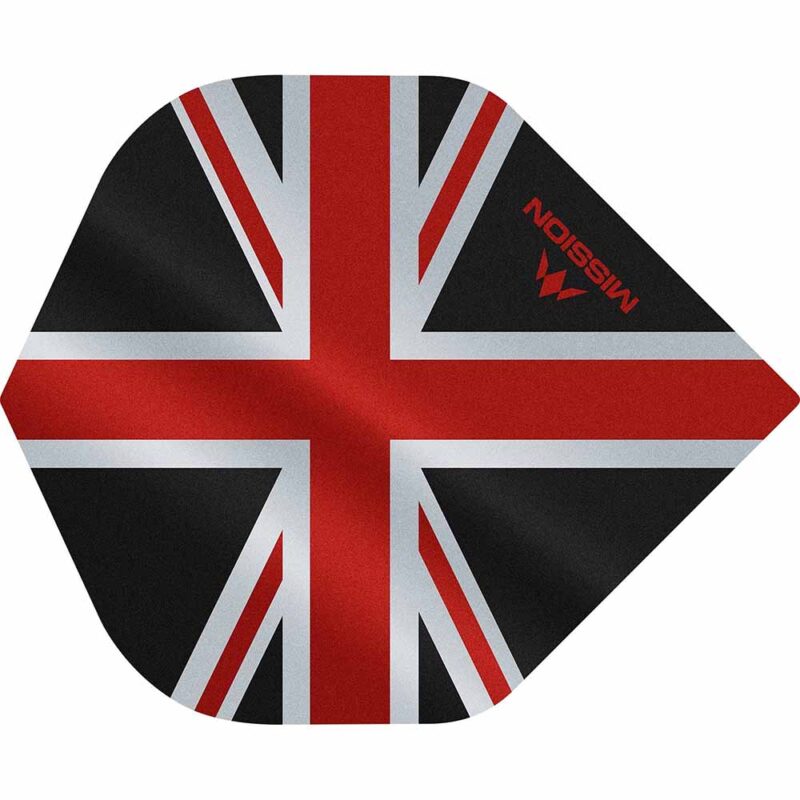 Billaresbalsalobre Plumas Mission Darts No2 Std Alliance Union Jack Negro Rojo F3082 - Imagen 2