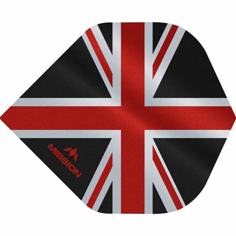 Billaresbalsalobre Plumas Mission Darts No2 Std Alliance Union Jack Negro Rojo F3082 - Imagen 3