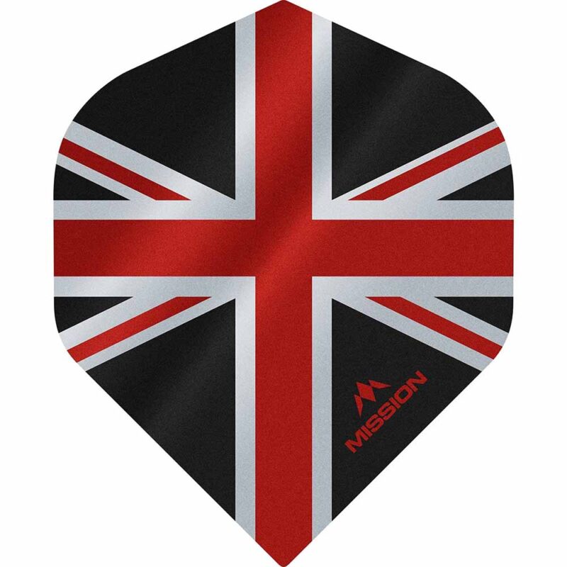 Billaresbalsalobre Plumas Mission Darts No2 Std Alliance Union Jack Negro Rojo F3082