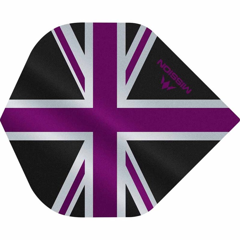 Billaresbalsalobre Plumas Mission Darts No2 Std Alliance Union Jack Negro Morado F3085 - Imagen 3