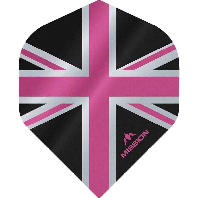 Billaresbalsalobre Plumas Mission Darts No2 Std Alliance Union Jack Negro Rosa F3086