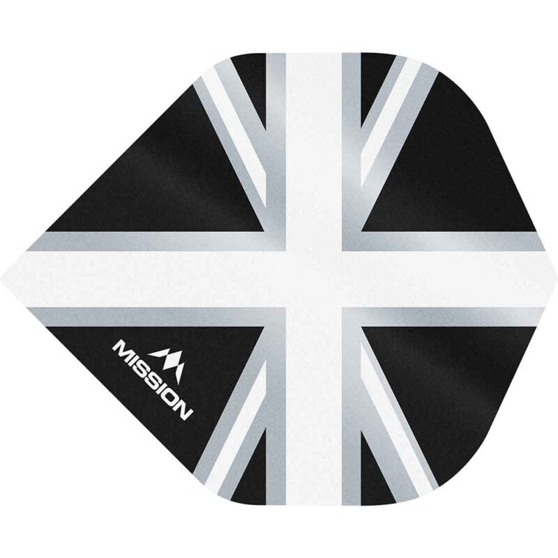 Billaresbalsalobre Plumas Mission Darts No2 Std Alliance Union Jack Negro Blanco F3088 - Imagen 3