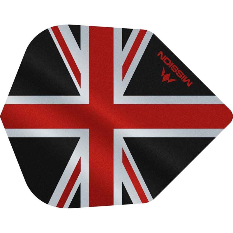 Billaresbalsalobre Plumas Mission Darts No6 Alliance Union Jack Negro Rojo F3098 - Imagen 2