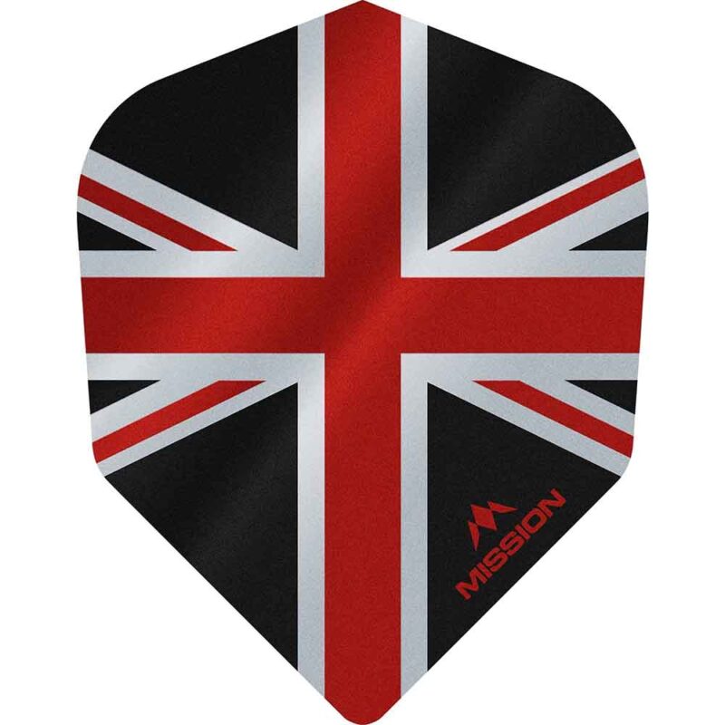 Billaresbalsalobre Plumas Mission Darts No6 Alliance Union Jack Negro Rojo F3098
