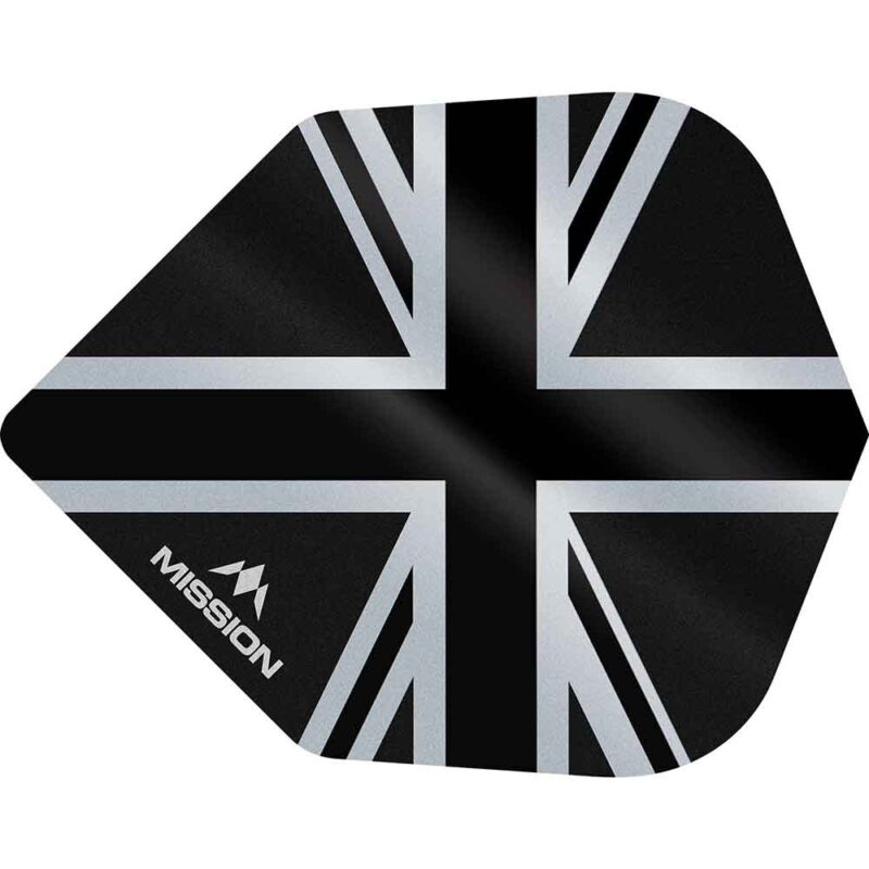 Billaresbalsalobre Plumas Mission Darts No6 Alliance Union Jack Negro F3103 - Imagen 2