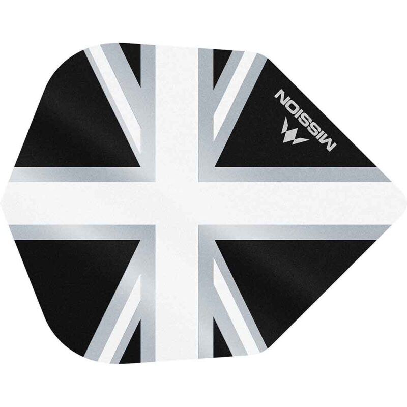 Billaresbalsalobre Plumas Mission Darts No6 Alliance Union Jack Negro Blanco F3104 - Imagen 2