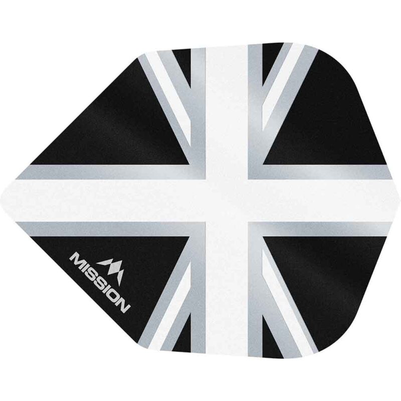Billaresbalsalobre Plumas Mission Darts No6 Alliance Union Jack Negro Blanco F3104 - Imagen 3