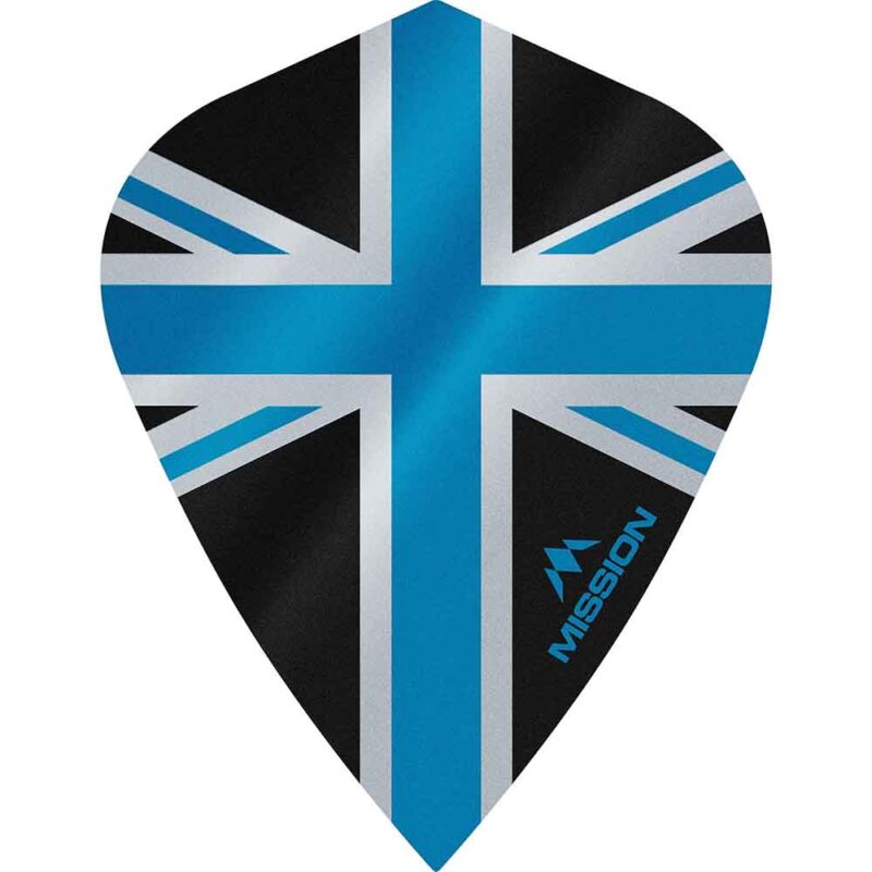 Billaresbalsalobre Plumas Mission Darts Kite Alliance Union Jack Negro Azul F3089