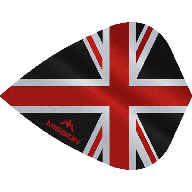 Billaresbalsalobre Plumas Mission Darts Kite Alliance Union Jack Negro Rojo F3090 - Imagen 2