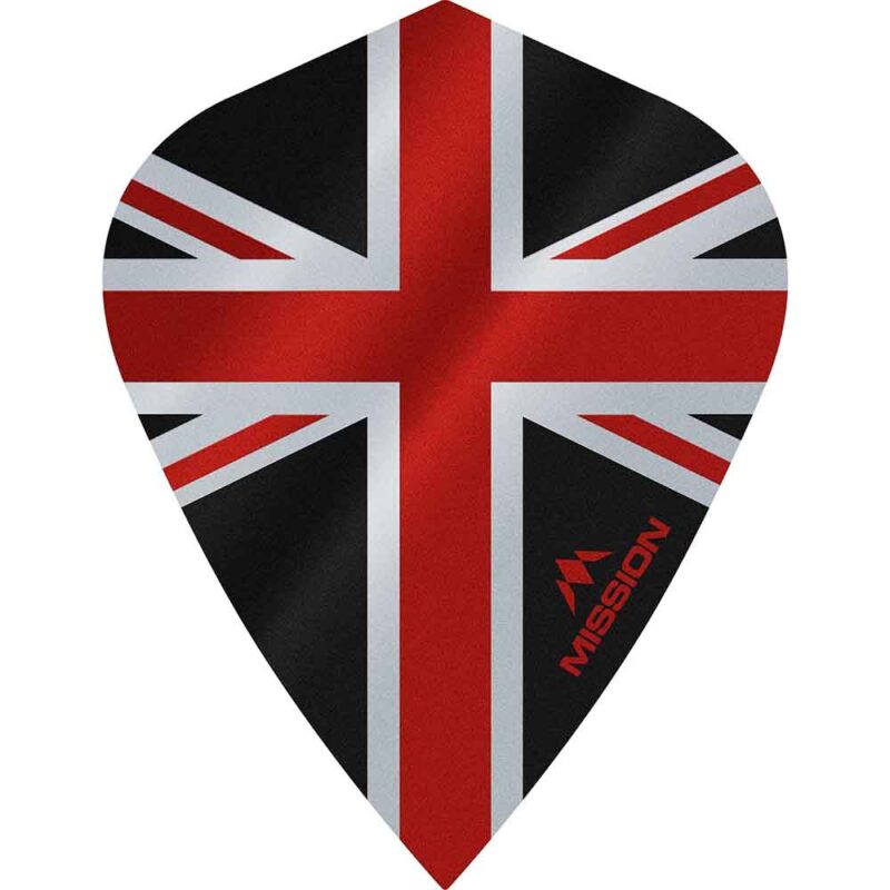 Billaresbalsalobre Plumas Mission Darts Kite Alliance Union Jack Negro Rojo F3090