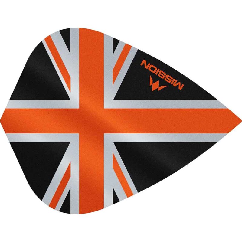 Billaresbalsalobre Plumas Mission Darts Kite Alliance Union Jack Negro Naranja F3092 - Imagen 2