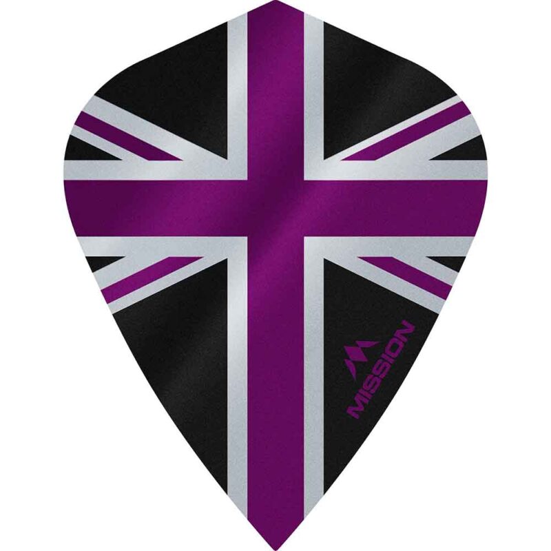 Billaresbalsalobre Plumas Mission Darts Kite Alliance Union Jack Negro Morado F3093