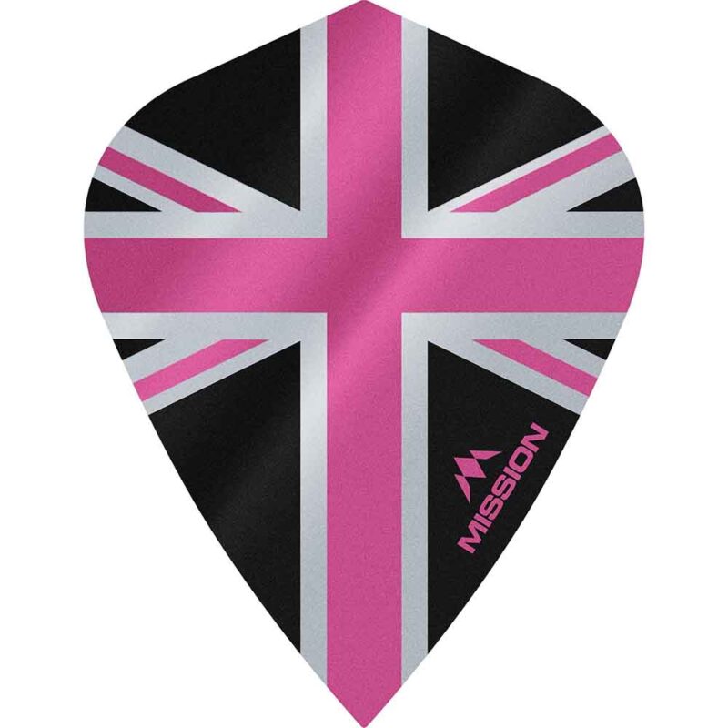 Billaresbalsalobre Plumas Mission Darts Kite Alliance Union Jack Negro Rosa F3094