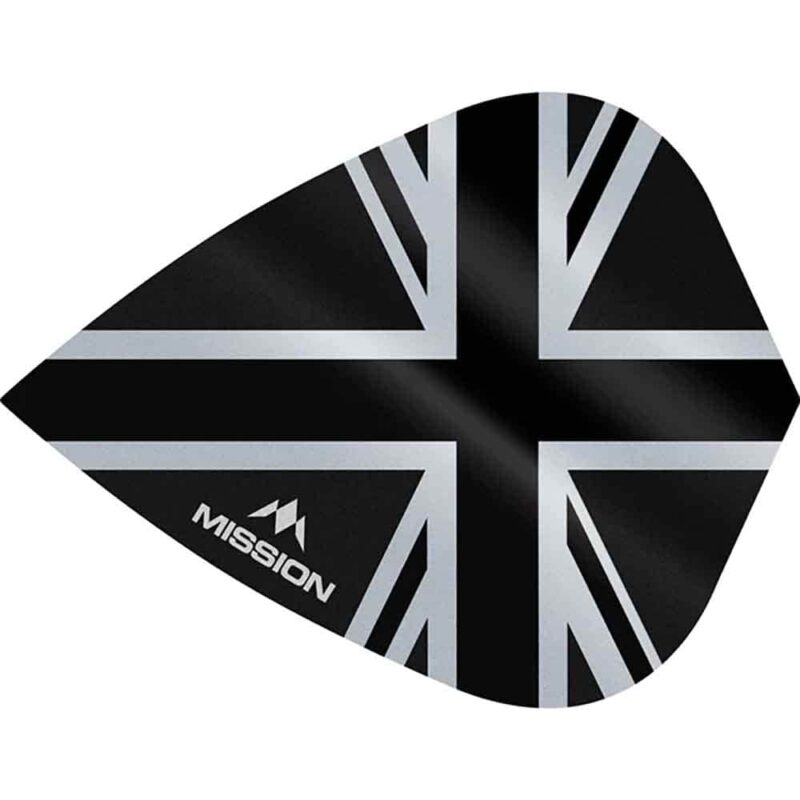 Billaresbalsalobre Plumas Mission Darts Kite Alliance Union Jack Negro F3095 - Imagen 3