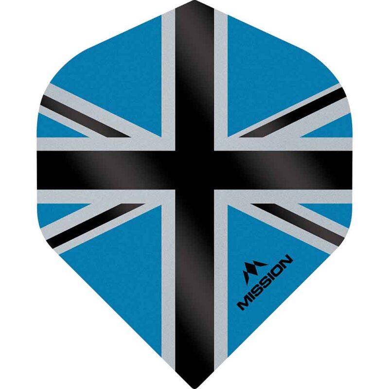 Billaresbalsalobre Plumas Mission Darts No2 Std Alliance-X Union Jack Negro Azul F3105