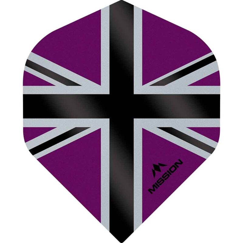 Billaresbalsalobre Plumas Mission Darts No2 Std Alliance-X Union Jack Negro Morado F3109