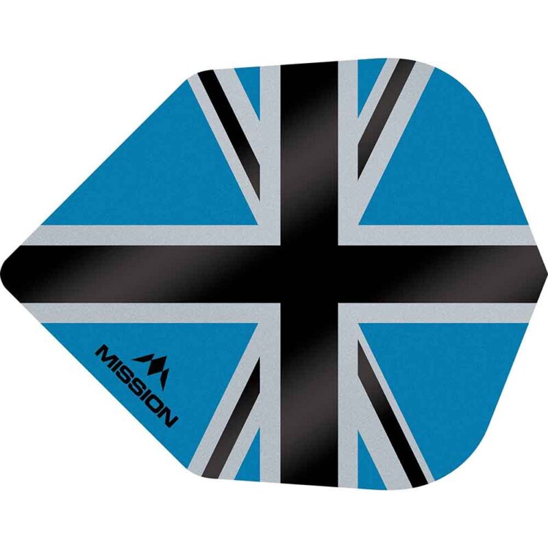 Billaresbalsalobre Plumas Mission Darts No6 Std Alliance-X Union Jack Negro Azul F3119 - Imagen 2