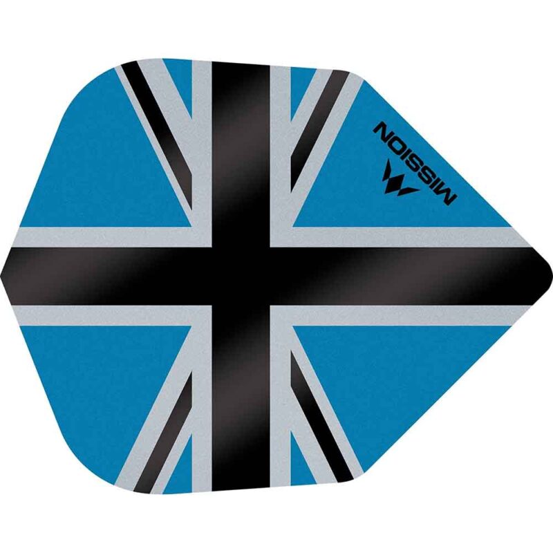 Billaresbalsalobre Plumas Mission Darts No6 Std Alliance-X Union Jack Negro Azul F3119 - Imagen 3