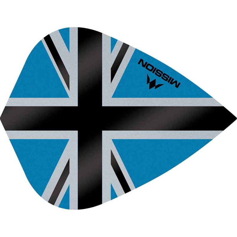Billaresbalsalobre Plumas Mission Darts Kite Alliance-X Union Jack Negro Azul F3112 - Imagen 2