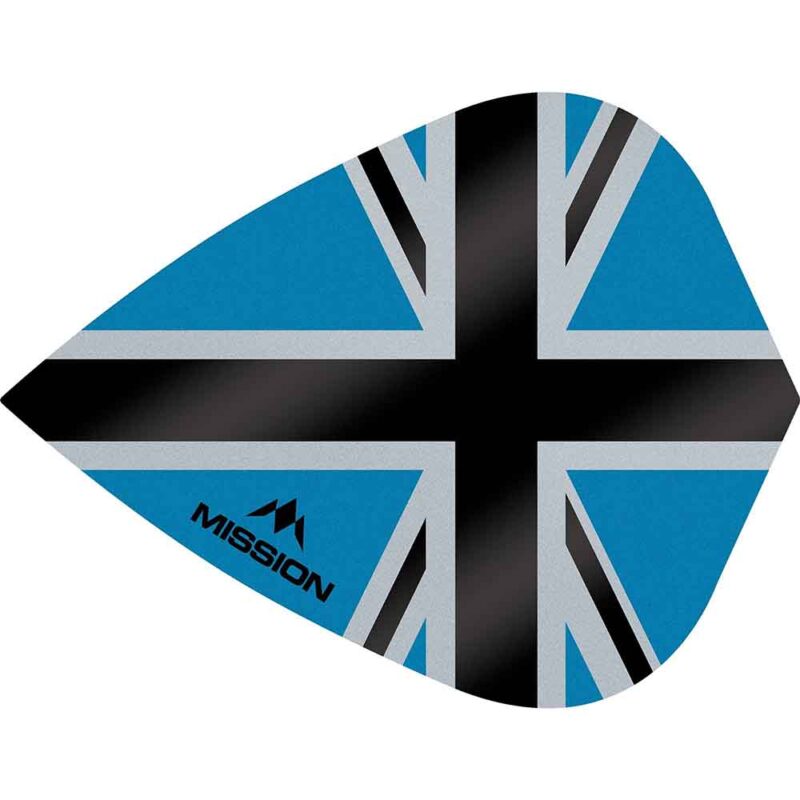 Billaresbalsalobre Plumas Mission Darts Kite Alliance-X Union Jack Negro Azul F3112 - Imagen 3