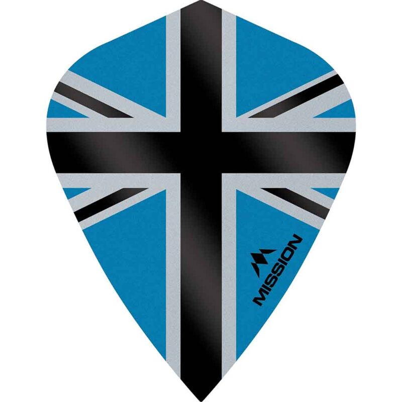 Billaresbalsalobre Plumas Mission Darts Kite Alliance-X Union Jack Negro Azul F3112