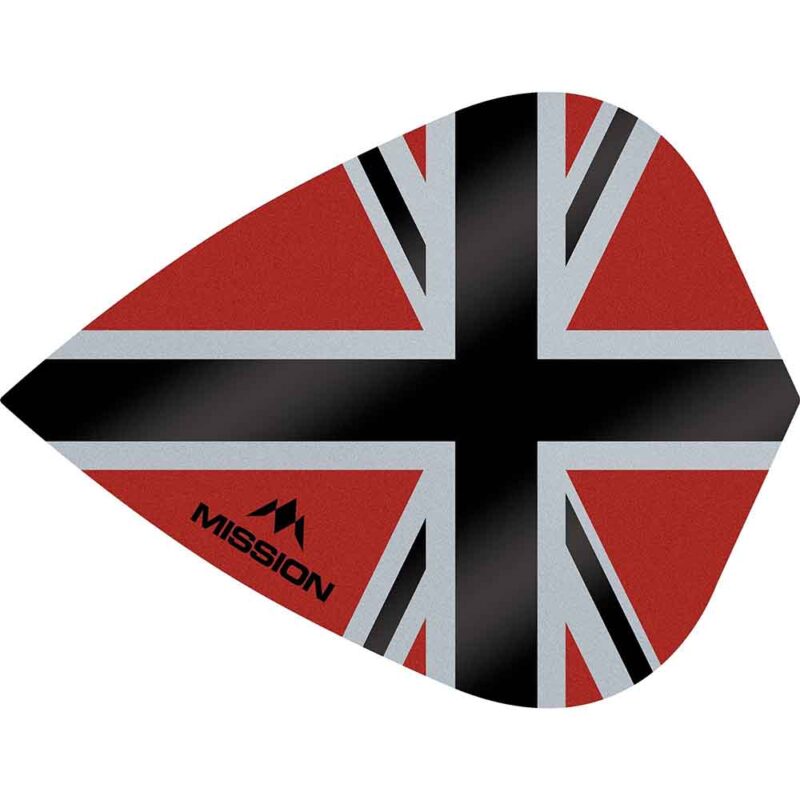 Billaresbalsalobre Plumas Mission Darts Kite Alliance-X Union Jack Negro Black F3113 - Imagen 2
