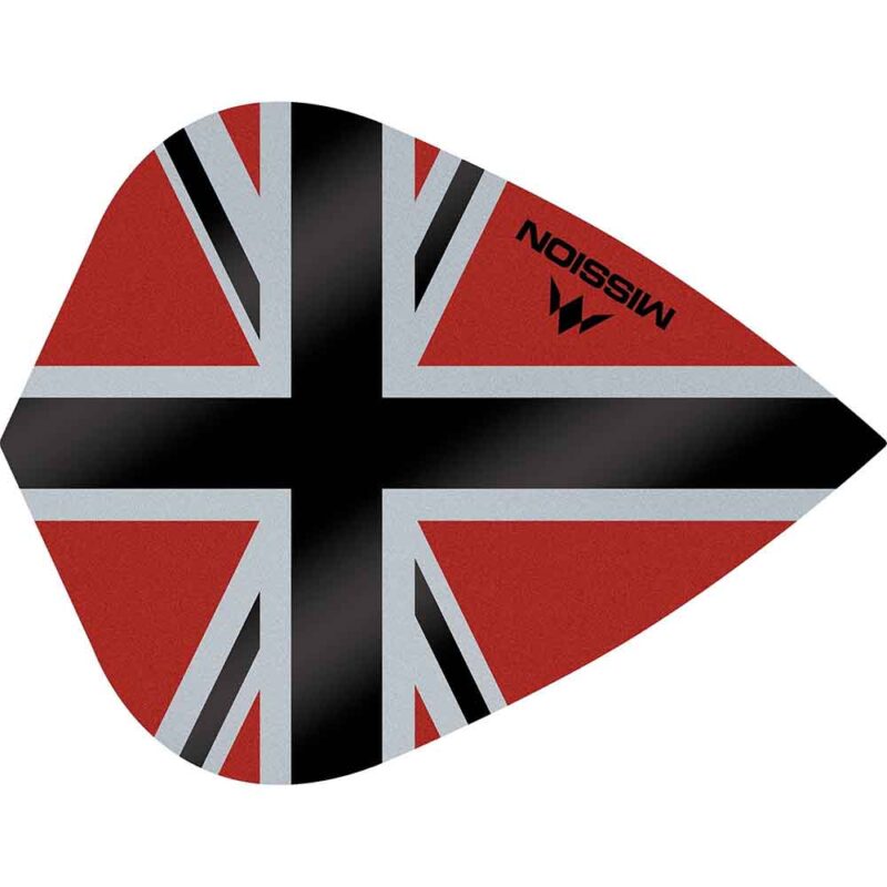 Billaresbalsalobre Plumas Mission Darts Kite Alliance-X Union Jack Negro Black F3113 - Imagen 3