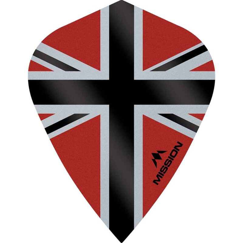 Billaresbalsalobre Plumas Mission Darts Kite Alliance-X Union Jack Negro Black F3113