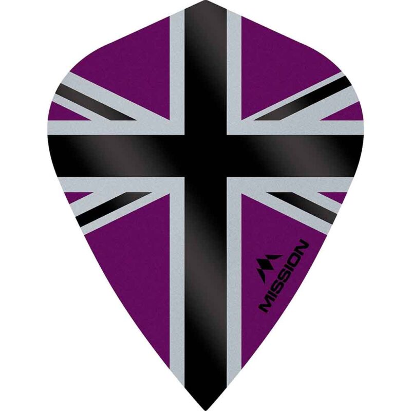 Billaresbalsalobre Plumas Mission Darts Kite Alliance-X Union Jack Negro Morado F3116