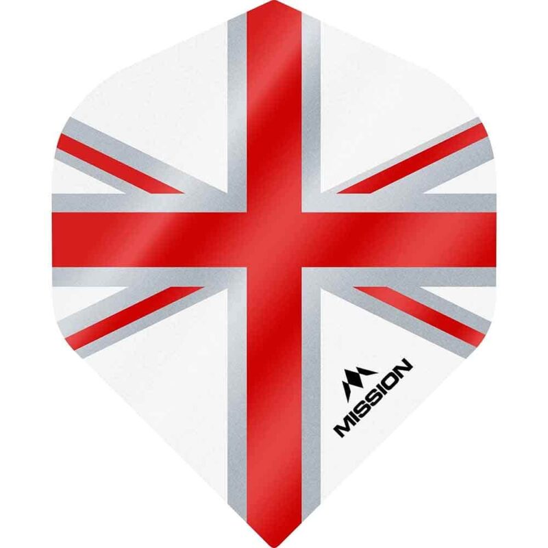 Billaresbalsalobre Plumas Mission Darts No2 Std Alliance Union Jack White Red F3127