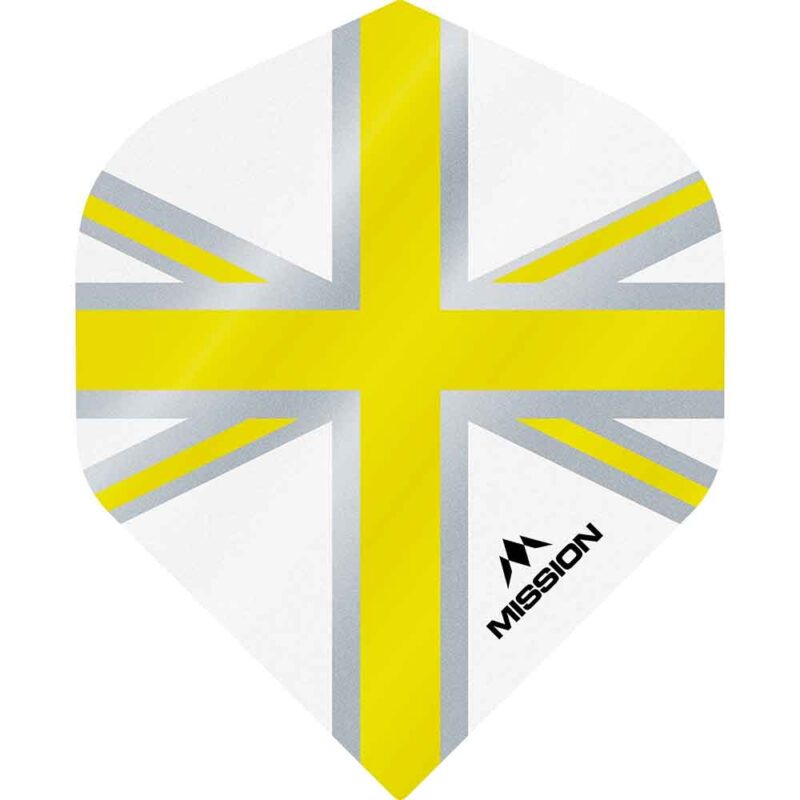 Billaresbalsalobre Plumas Mission Darts No2 Std Alliance Union Jack Blanco Amarillo F3130