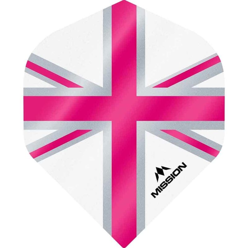 Billaresbalsalobre Plumas Mission Darts No2 Std Alliance Union Jack Blanco Rosa F3131