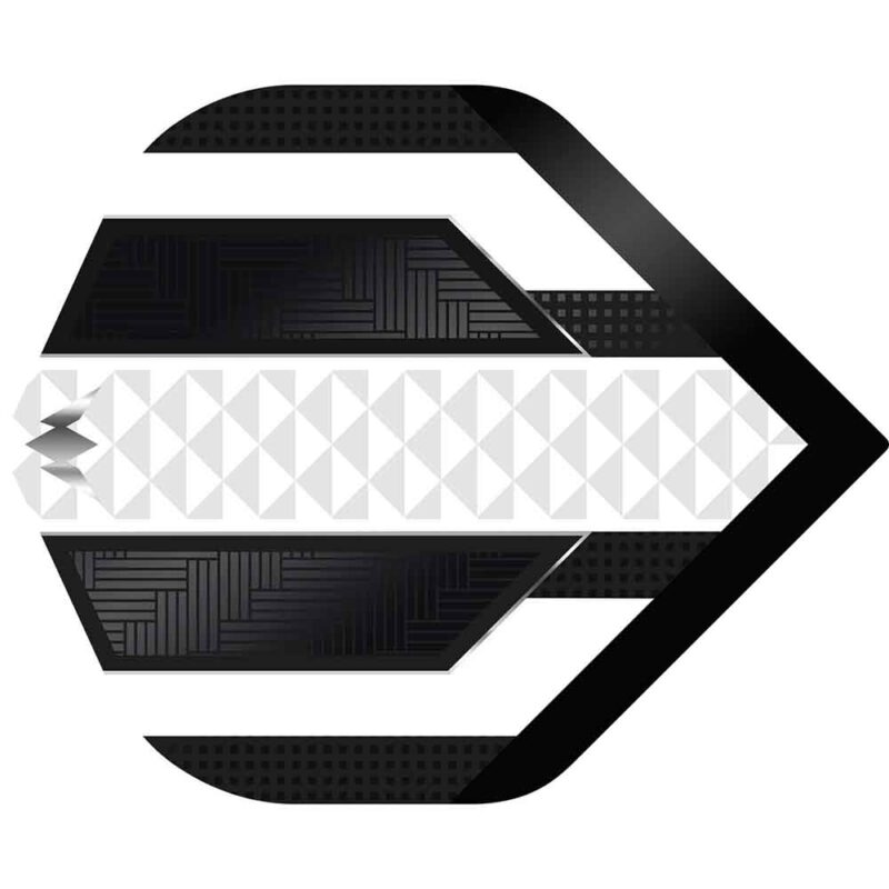 Billaresbalsalobre Plumas Mission Darts Plumas No2 Std Temple Negro Blanco F3356 - Imagen 2
