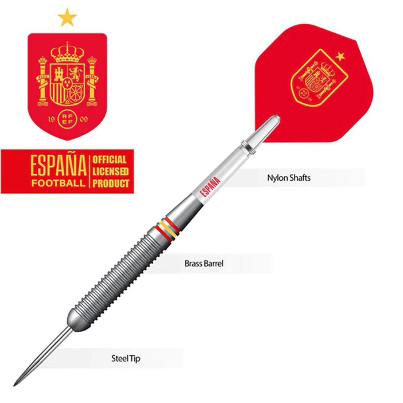 Billaresbalsalobre Dardos Licencia oficial de fútbol España Latón 22g D1426 - Imagen 4