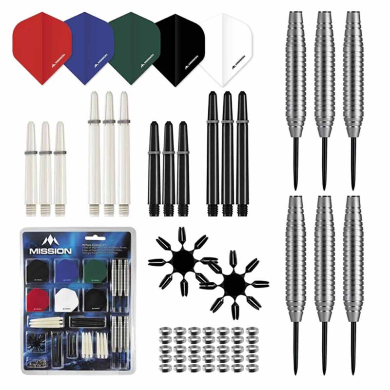 Billaresbalsalobre Pack Dardos Accessory Kit 90 Mission Darts Punta Acero BX132 M000302 - Imagen 3