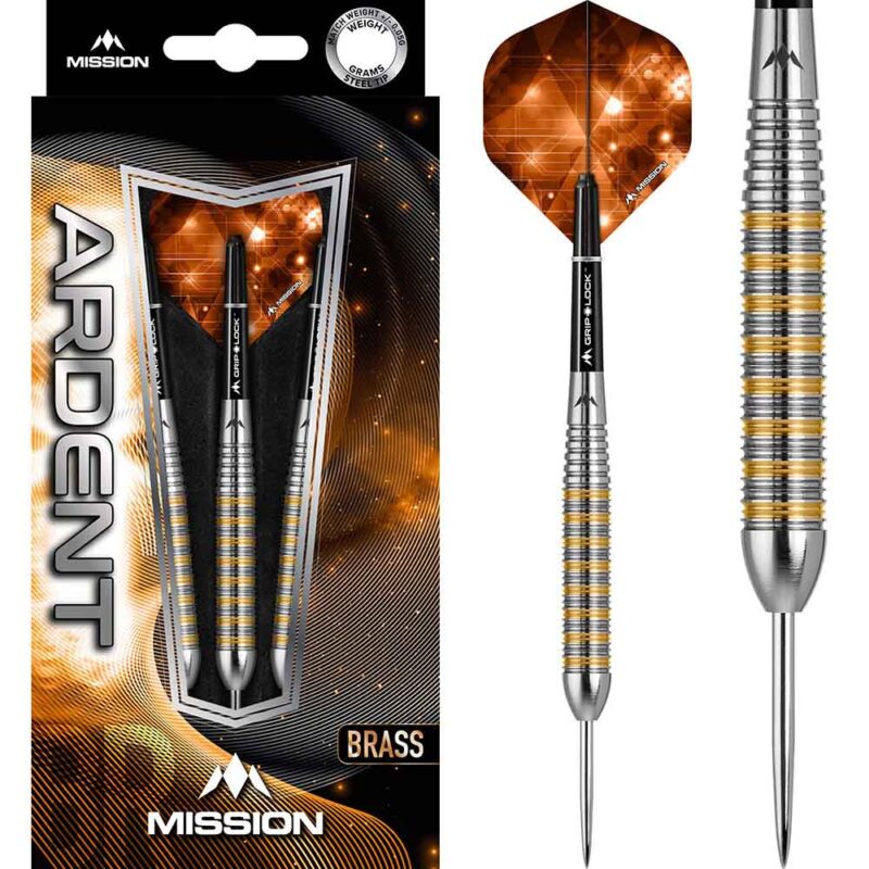 Billaresbalsalobre Dardos Ardent M2 Mission Laton Ring Grip 24g Punta Acero D5414 - Imagen 3