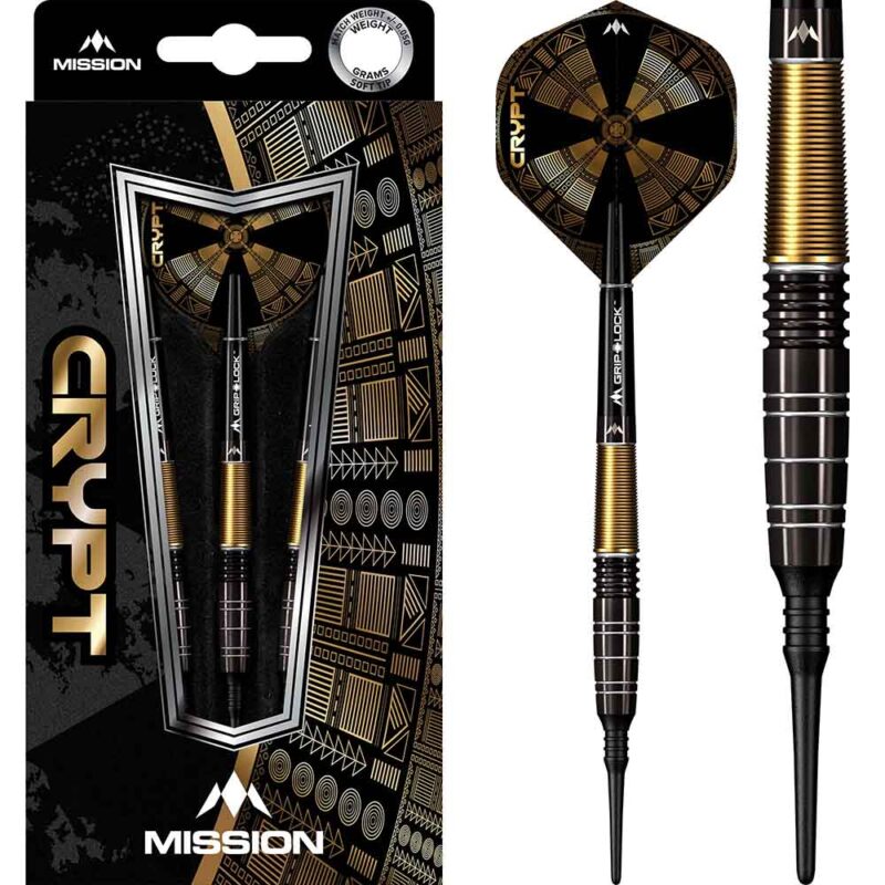 Billaresbalsalobre Dardos Mission Crypt M1 Negro Dorado 90% 20g D1596 - Imagen 3