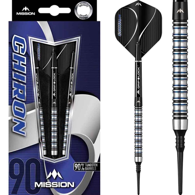 Billaresbalsalobre Dardos Mission Chiron M1 Electro Negro Azul 90% 20g D9629 - Imagen 3