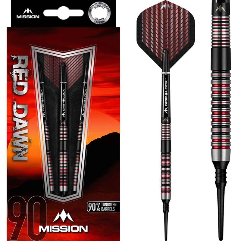 Billaresbalsalobre Dardos Mission Red Dawn M1 Straight Ring 90% 21g D9045 - Imagen 3
