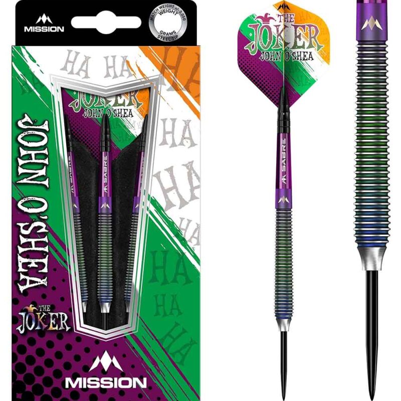 Billaresbalsalobre Dardos Mission John OShea The Joker Coral 95% 22g D1604 - Imagen 3