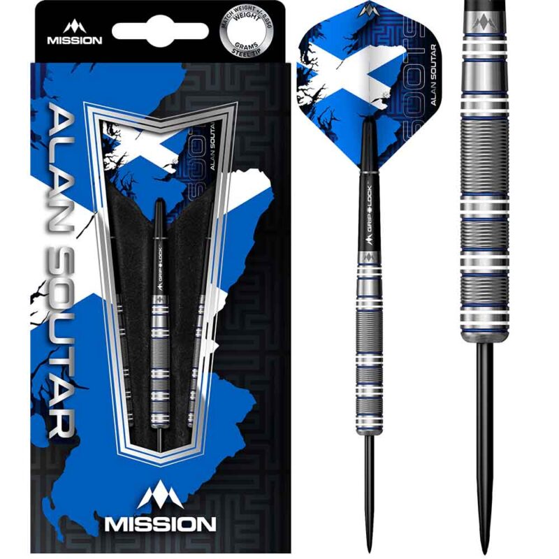 Billaresbalsalobre Dardos Alan Soutar Mission Soots Azul Blanco 28g 90% D0859 - Imagen 3
