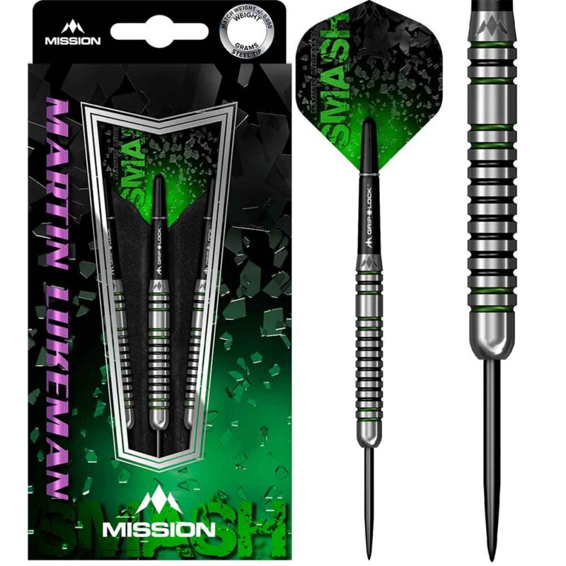 Billaresbalsalobre Dardos Mission Martin Lukeman Negro Verde 90% 25g D0865 - Imagen 3
