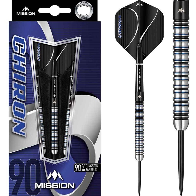 Billaresbalsalobre Dardos Mission Chiron M1 Negro Azul Electrico 90% 22gr D1558 - Imagen 3