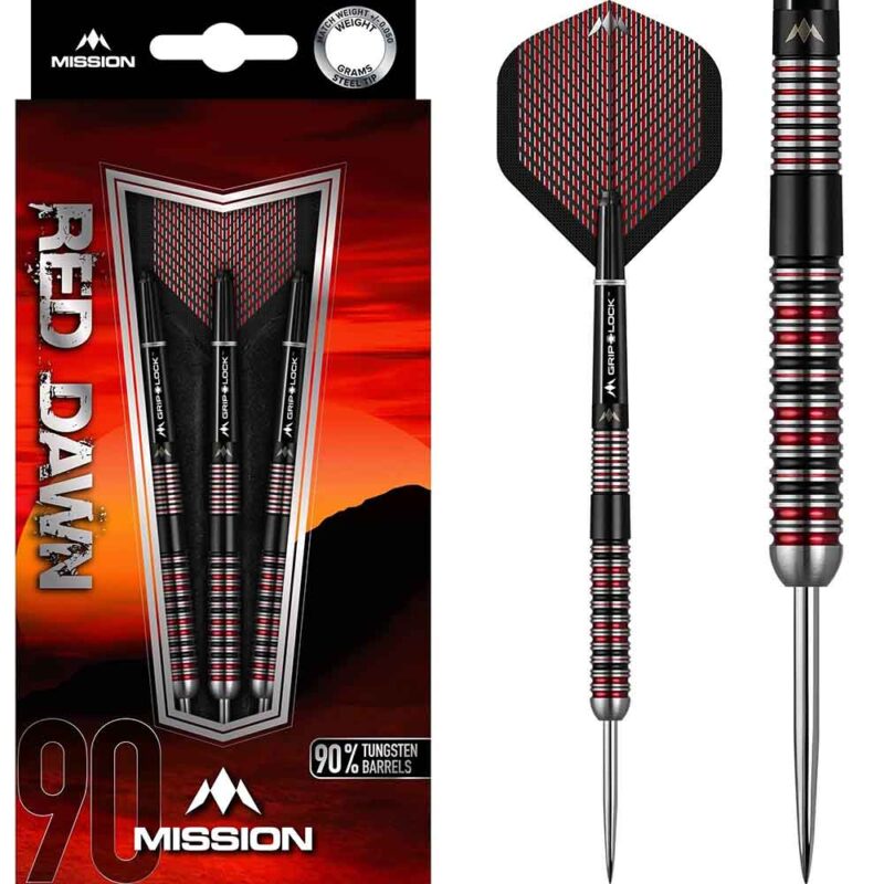 Billaresbalsalobre Dardos Mission Red Dawn M1 Straight Ring 90% 26gr D1525 - Imagen 3