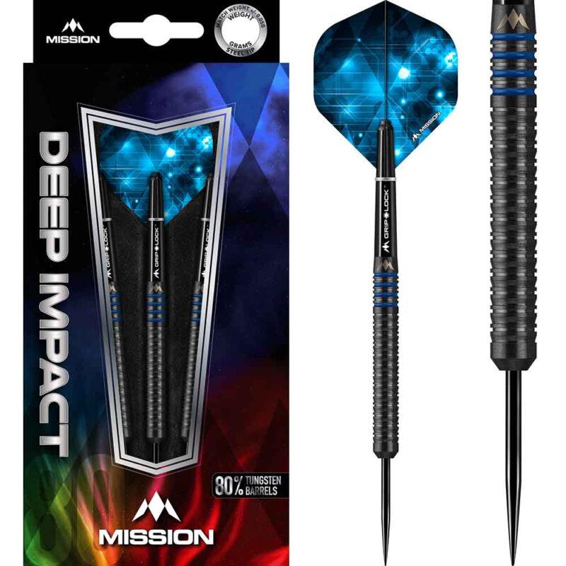 Billaresbalsalobre Dardos Mission Deep Impact M1 Negro Azul 80% 25g D5380 - Imagen 3
