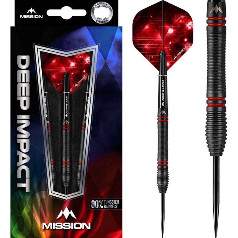 Billaresbalsalobre Dardos Mission Deep Impact M5 Negro Rojo 80% 22g D5376 - Imagen 3